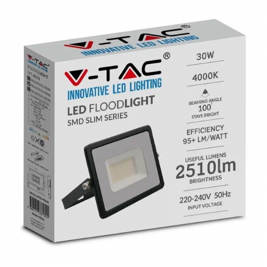 Imagine Reflector LED SMD 30W 4000K IP65 - Negru 215953