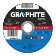 Imagine Disc de polizare metal 125x6,4x22mm GRAPHITE 57H715