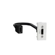Imagine Priză HDMI precablată 1 modul Schneider Noua Unica, alb NU343018
