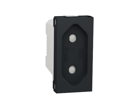 Imagine Priză simplă Schneider Electric Noua Unica 2P 10A 1M Antracit NU303154