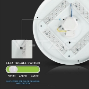 Imagine Plafonieră LED V-TAC 18W cu temperatură de culoare interschimbabilă 217604