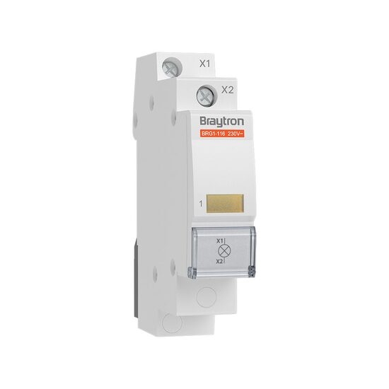 Imagine Indicator LED pe șină DIN 230V galben BRG1-116 Braytron
