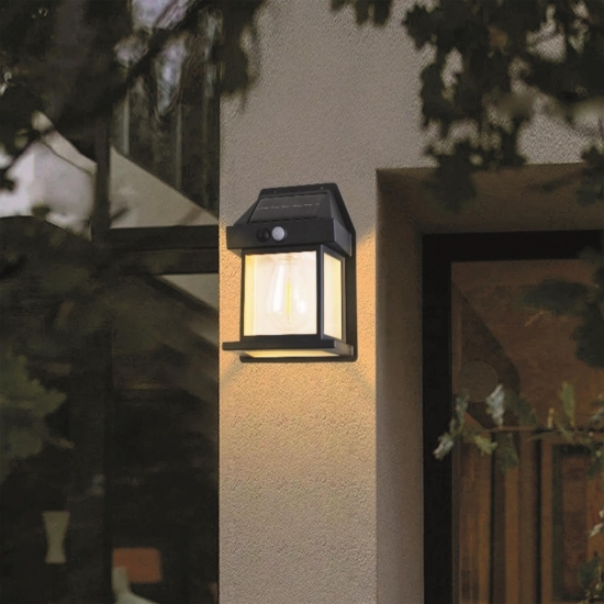 Imagine Lampă solară de perete/gard 1x LED WW filament Entac
