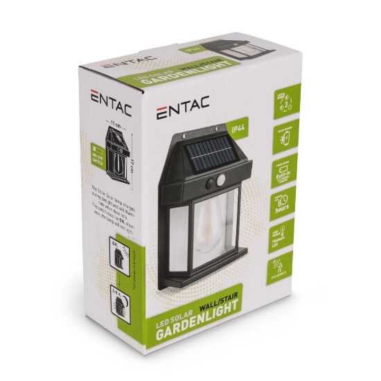 Imagine Lampă solară de perete/gard 1x LED WW filament Entac