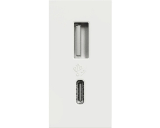 Imagine Priză USB 1M Tip A + C (15W) Unica Studio Alb NU301618