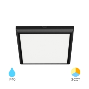 Imagine Plafonieră LED Pătrată 20W 2000lm 3in1 Negru IP40 BP04-72081