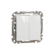 Imagine Intrerupator dublu cap scara 10AX alb Sedna Design