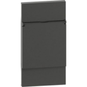 Imagine Placă priză cu capac 2M negru Living Now KG04P