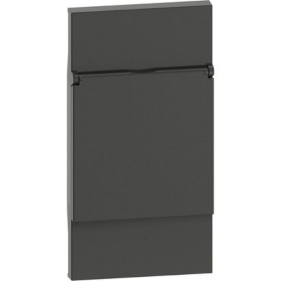 Imagine Placă priză cu capac 2M negru Living Now KG04P