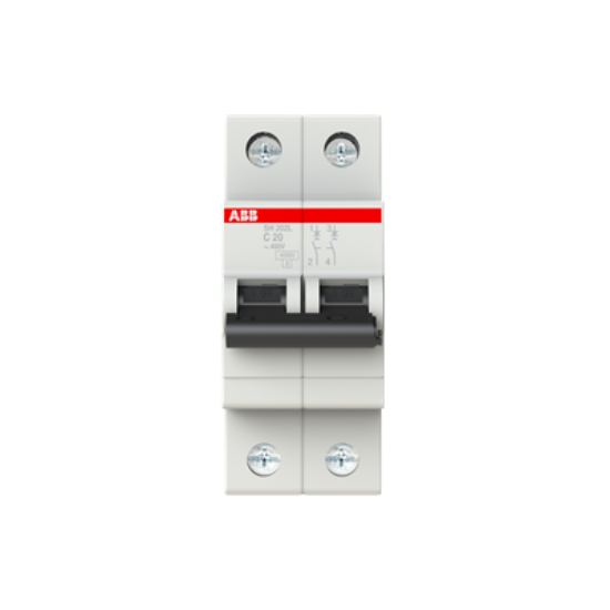Imagine Întrerupător automat bipolar 20A 4.5kA ABB SH202L-C20