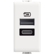 Imagine Încărcător dublu USB Tip A+C 1M alb Matix AM4191AC
