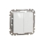 Imagine Intrerupator dublu 10AX alb Sedna Design