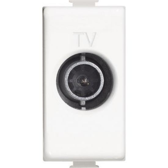 Imagine Priză TV coaxială directă 1M alb Matix AM5202D