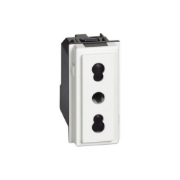 Imagine Priză standard italiană 2P+T 10/16A 250V albă Living Now KW4180