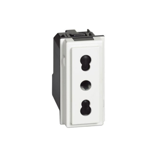Imagine Priză standard italiană 2P+T 10/16A 250V albă Living Now KW4180