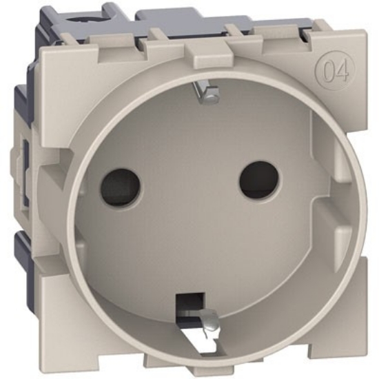 Imagine Priză Schuko standard german 2P+T, 16A, 250V, 2 module, nisip KM4141