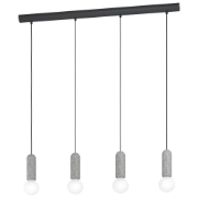 Imagine Lustra vintage EGLO GIACONECCHIA 39832, E27 4X40W, Antracit, gri