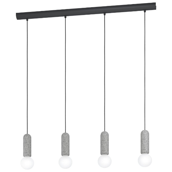 Imagine Lustra vintage EGLO GIACONECCHIA 39832, E27 4X40W, Antracit, gri