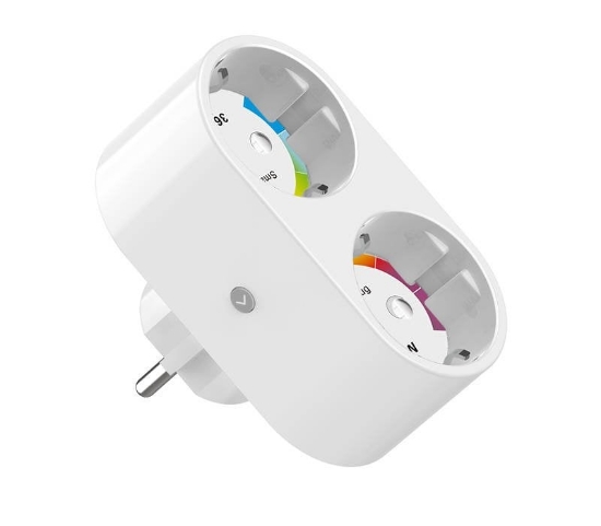 Imagine Priză inteligentă WiFi, 2 porturi Schuko, 16A, monitorizare consum, Gosund SP211