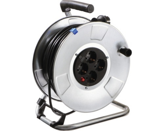 Imagine Prelungitor electric pe tambur, 50 m, 3x1.5 mm², 4 prize, Gelux