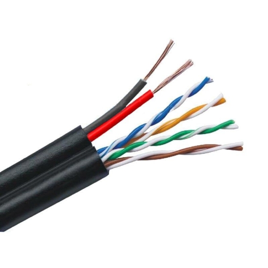 Imagine Cablu UTP Siamez Cat 5e 8 Cupru + 2x0.75 Q5+