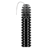 Imagine Tub flexibil PVC Gewiss DX15125R Ø25 mm negru cu fir de tragere, rola 75 m