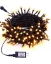 Imagine Șir exterior 100 LED Alb Cald cu Cablu Negru 10m