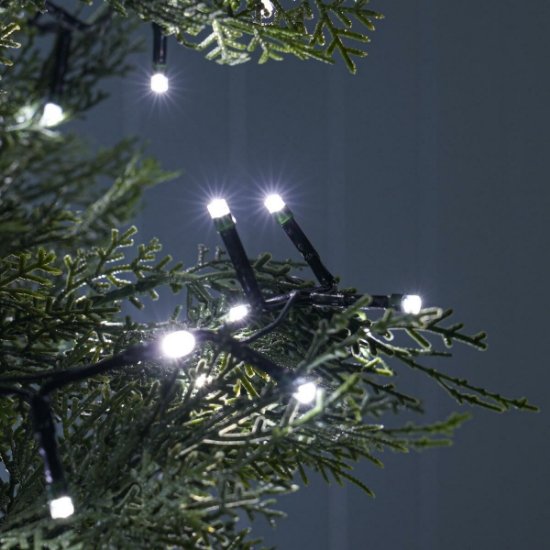 Imagine Șir luminos, 100 LED Alb natural, 230V, Interconectabil, IP67, cu cablu verde 1,5 m