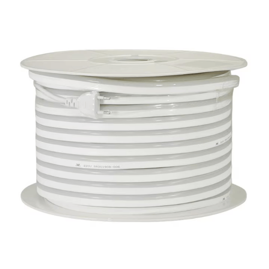 Imagine Furtun LED Neon Flex 220V, 8W/m, IP65, Galben,Rola de 50Ml