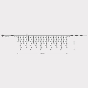 Imagine Ghirlandă extensibilă cu 144 LED-uri alb cald de 5mm, cablu verde, IP65