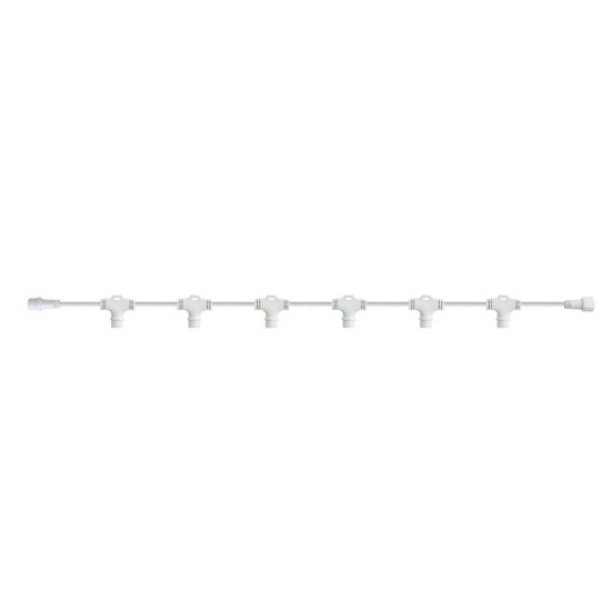 Imagine Cablu pentru perdea luminoasă, 6 conectori verticali, cablu din cauciuc alb, 0,7m, IP65 600-09771