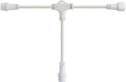 Imagine Cablu din cauciuc alb, tip T,  cu 3 conectori, lungime 10 cm,  IP65 600-09773
