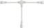 Imagine Cablu din cauciuc alb, tip T,  cu 3 conectori, lungime 10 cm,  IP65 600-09773
