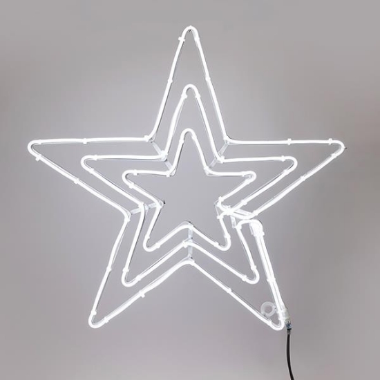 Imagine Stea triplă,  LED  neon 5 m, conexiune dublă, lumină albă, 60x60 cm, IP44 600-23113