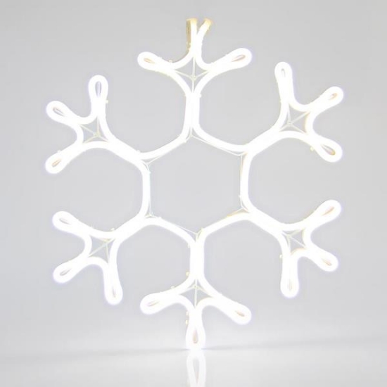 Imagine Fulg de nea,  LED  neon 3 m, conexiune dublă, lumină albă, 38x35 cm, IP44