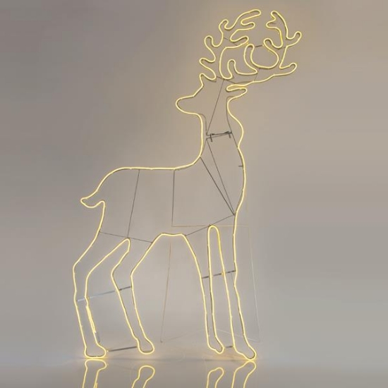Imagine Ren LED neon 12 m, conexiune dublă, lumină alb caldă, 180x104 cm, IP44 600-23036