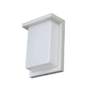 Imagine Aplica de perete pentru exterior din aluminiu alb cu soclu E27 și protecție IP44