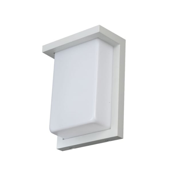 Imagine Aplica de perete pentru exterior din aluminiu alb cu soclu E27 și protecție IP44