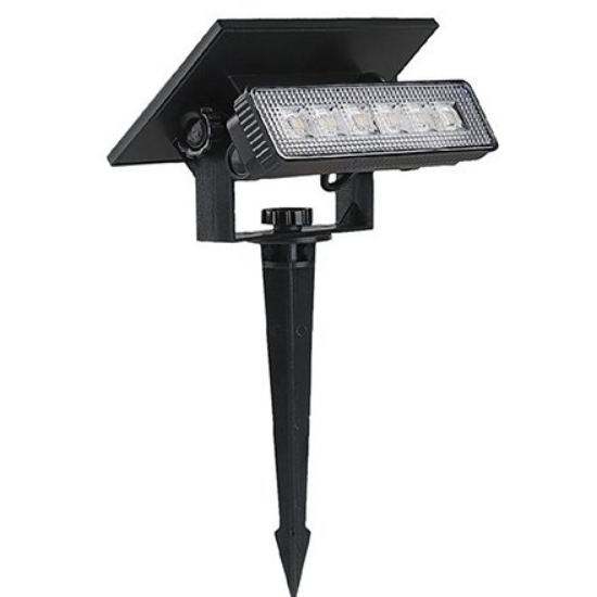 Imagine Lampă LED Solară 0.9W 3000K 2in1 Montaj Perete + Țăruș Grădină IP65