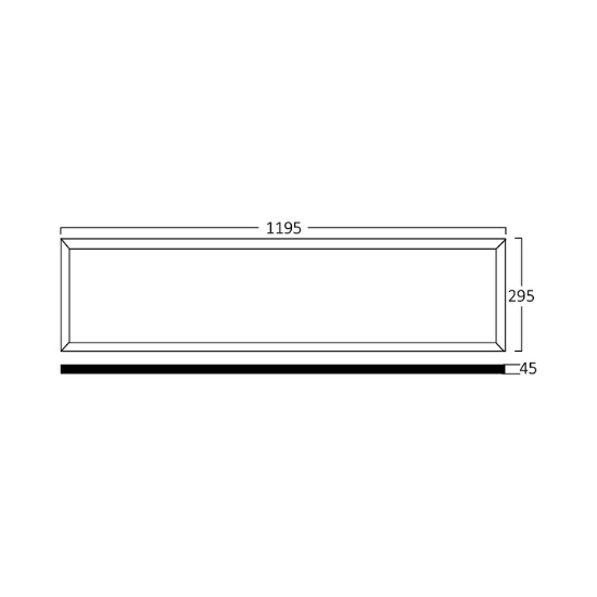 Imagine Panou LED aplicabil 50W 30x120 cm Alb 4200K 5000 Lumen IP20