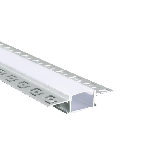 Imagine Profil aluminiu "U" încastrabil în gips-carton cu capac opac 1m