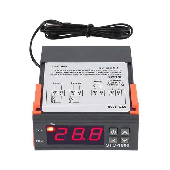 Imagine Termostat LCD cu senzor NTC STC-1000 230V
