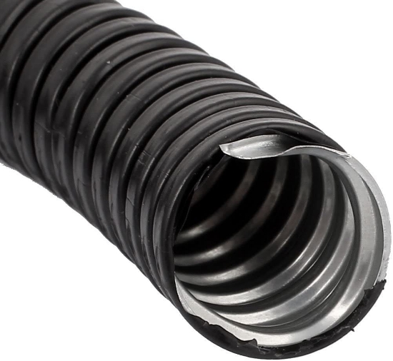 Imagine Tub spiralat 16mm metalic cu izolație PVC, 50m/sul