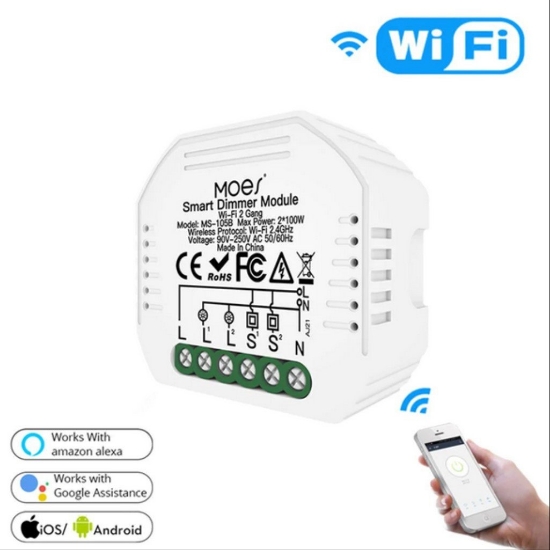 Imagine Mini Dimmer Dublu WiFi Tuya