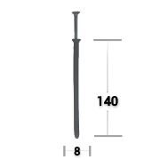 Imagine Diblu cu cui percuție 8x140 mm