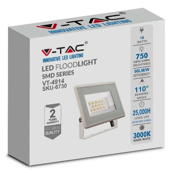 Imagine Reflector LED SMD 10W 4000K IP65 Alb, cip Samsung SKU-428