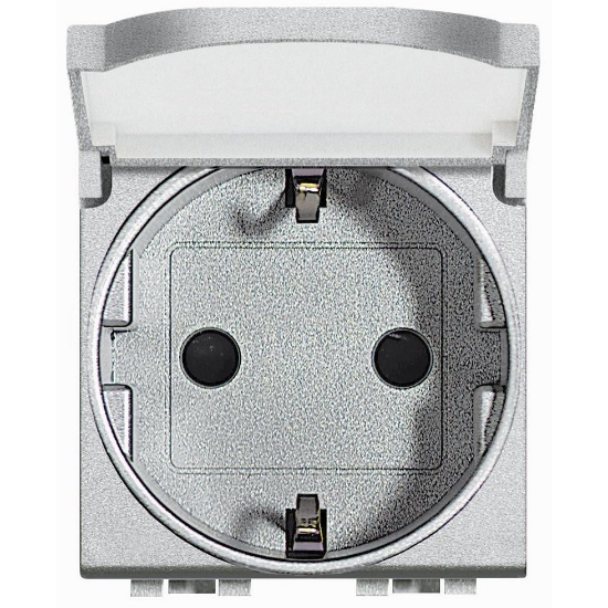 Imagine Priza SCHUKO 2P+T cu capac NT 4141PW