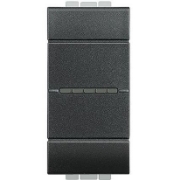 Imagine Intrerupator cap scara axial 10A 1 modul antracit LIVING LIGHT L4053AN