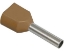 Imagine Pini dubli maro pentru cablu 2x10mm - 100 buc