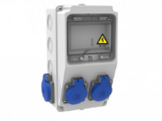 Imagine Tablou organizare de șantier, Siguranțe 2P (1x16A) + 2P (1x16A) 220V IP44